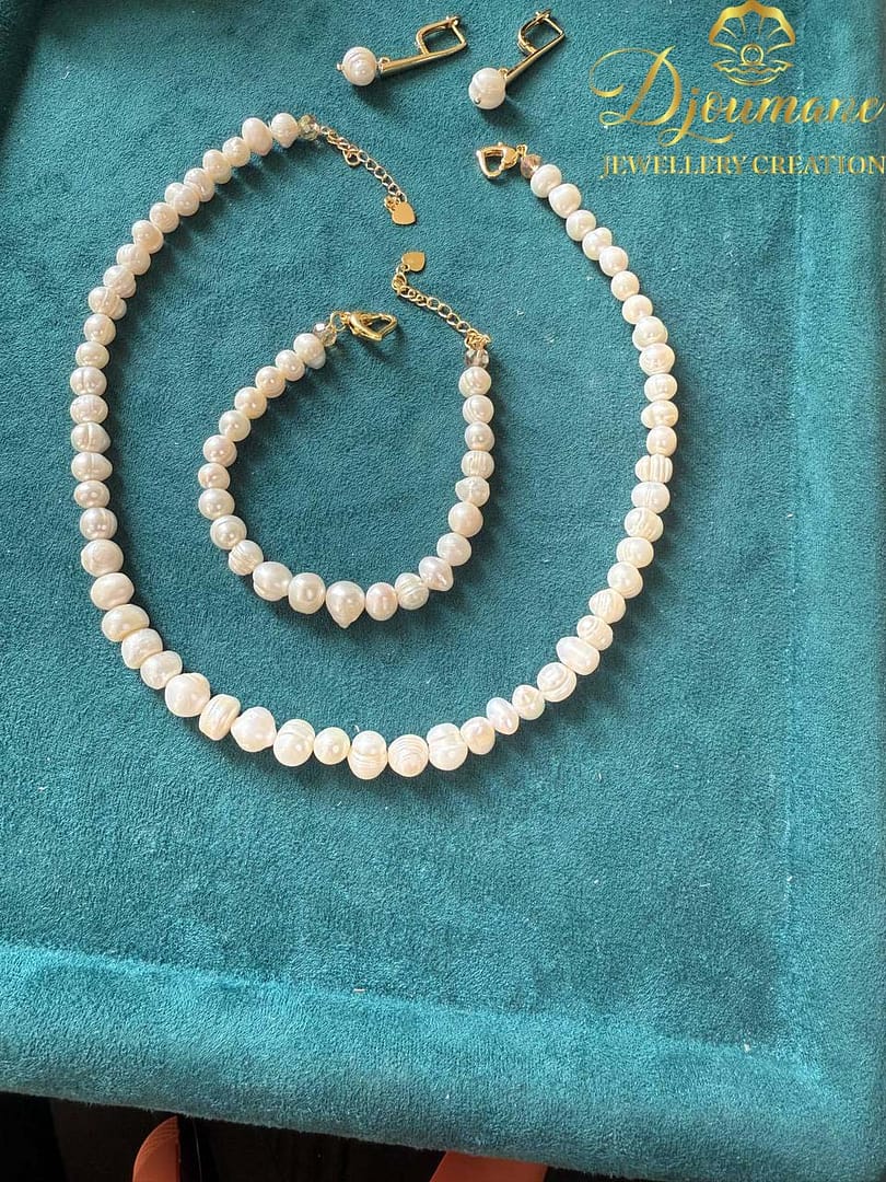 Parure fine en pierres d’eau douce P001 – Image 2